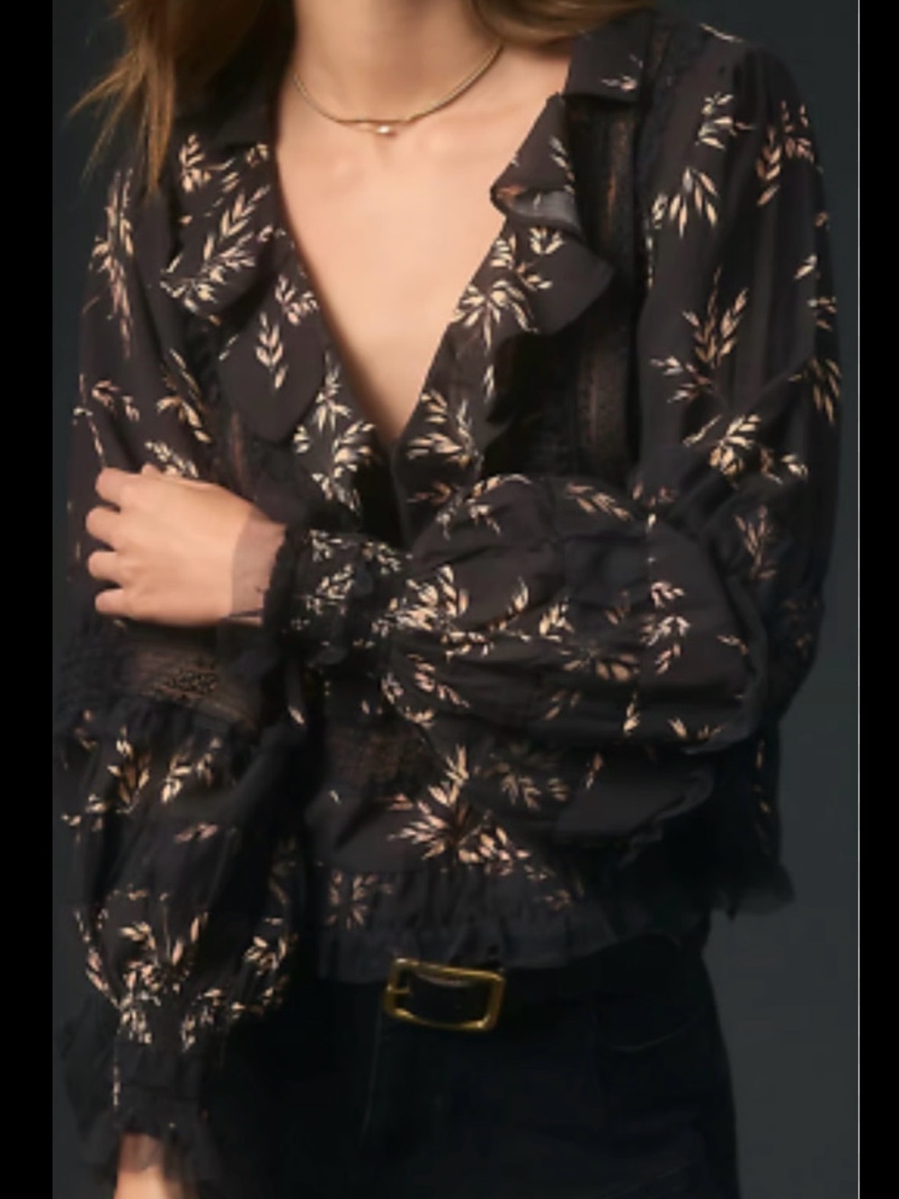 Anthropologie sheer blouse